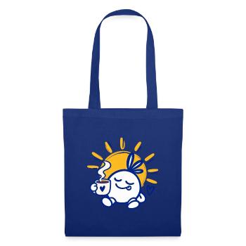 Sonniger Morgen – Kaffee Genuss Charakter - Stoffbeutel - Royalblau - Vorne
