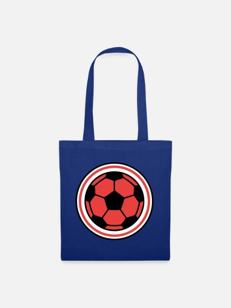 Fussball Ball Kreis Logo - Stoffbeutel - Royalblau