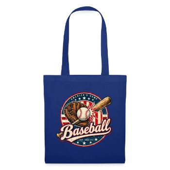 Vintage Baseball Flag - Stoffbeutel - Royalblau - Vorne