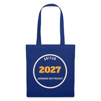 Abitur 2027 Siegel Jahrgang der Freiheit - Stoffbeutel - Royalblau - Vorne