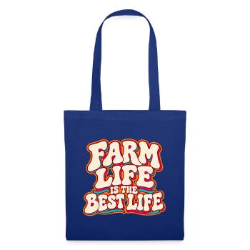 Farm Life is The Best Life - Stoffbeutel - Royalblau - Vorne