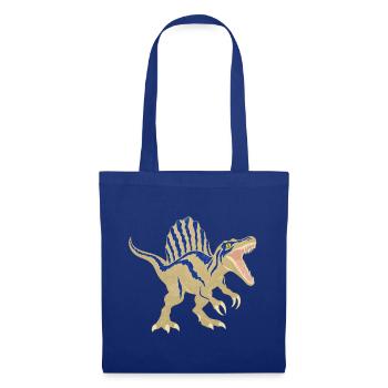 Spinosaurus Blaugestreift Vintage - Stoffbeutel - Royalblau - Vorne