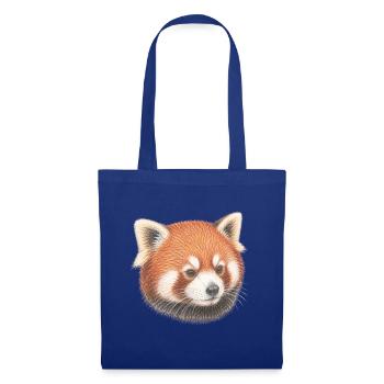 Kopfporträt des roten Pandas - Stoffbeutel - Royalblau - Vorne