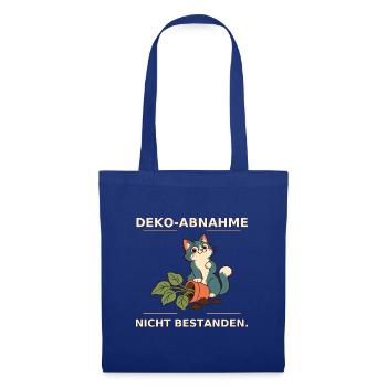 Dekoabnahme Nicht Bestanden Katze - Stoffbeutel - Royalblau - Vorne