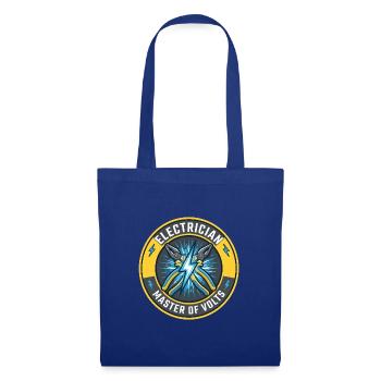 Elektriker Master Of Volts Blitzabzeichen-Geschenk - Stoffbeutel - Royalblau - Vorne