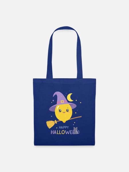 Zitronenhexe Happy Halloween - Stoffbeutel - Royalblau