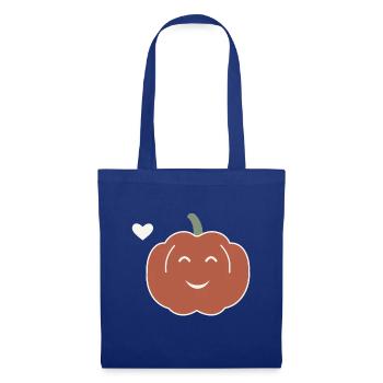 Halloween Kürbis Damen - Stoffbeutel - Royalblau - Vorne