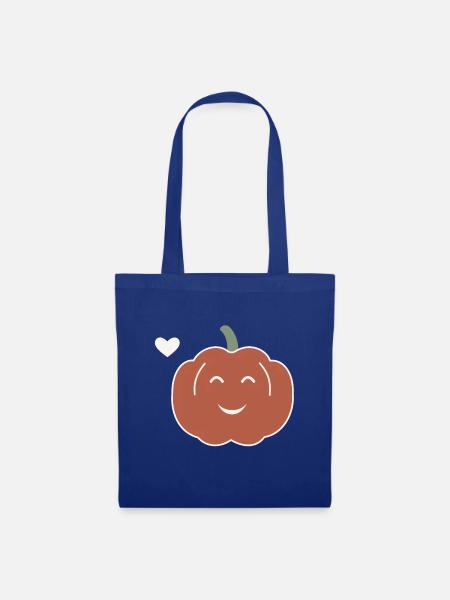 Halloween Kürbis Damen - Stoffbeutel - Royalblau