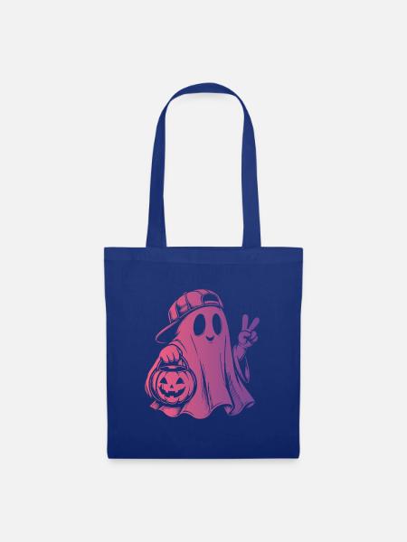Halloween Geist Gespenst - Stoffbeutel - Royalblau