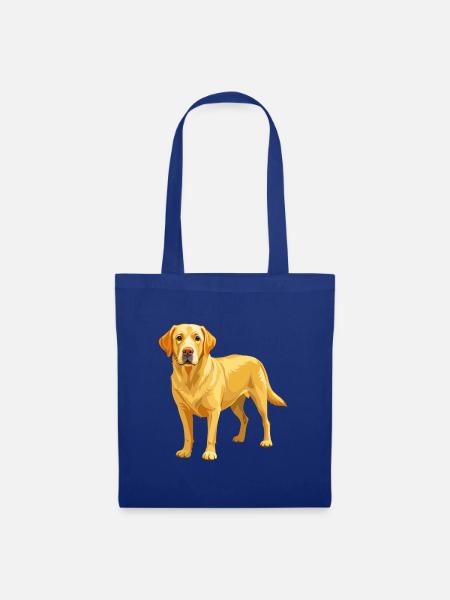 Gelber Labrador Retriever - Stoffbeutel - Royalblau