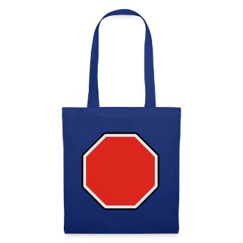 verkehrsschild - für eigenen text - Tote Bag - royal blue - Front