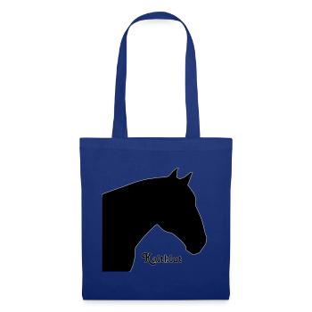 Kaltblut schwarz - Stoffbeutel - Royalblau - Vorne