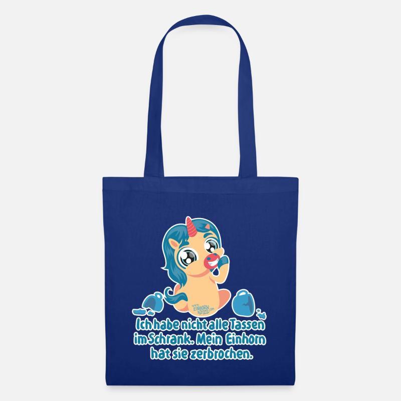 Mein Einhorn hat sie zerbrochen. - Stoffbeutel - Royalblau