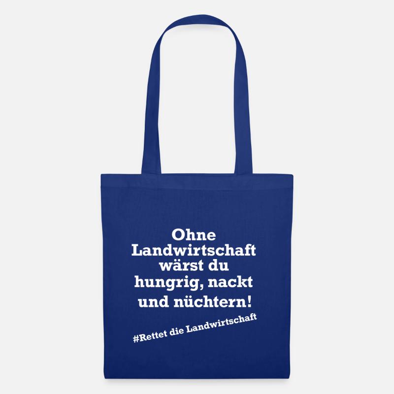 Bauerndemo Rettet die Landwirtschaft Geschenk - Stoffbeutel - Royalblau