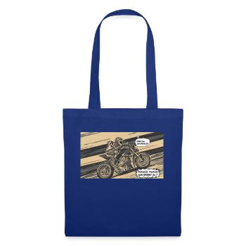 Moto Rennstrecke - Stoffbeutel - Royalblau - Vorne
