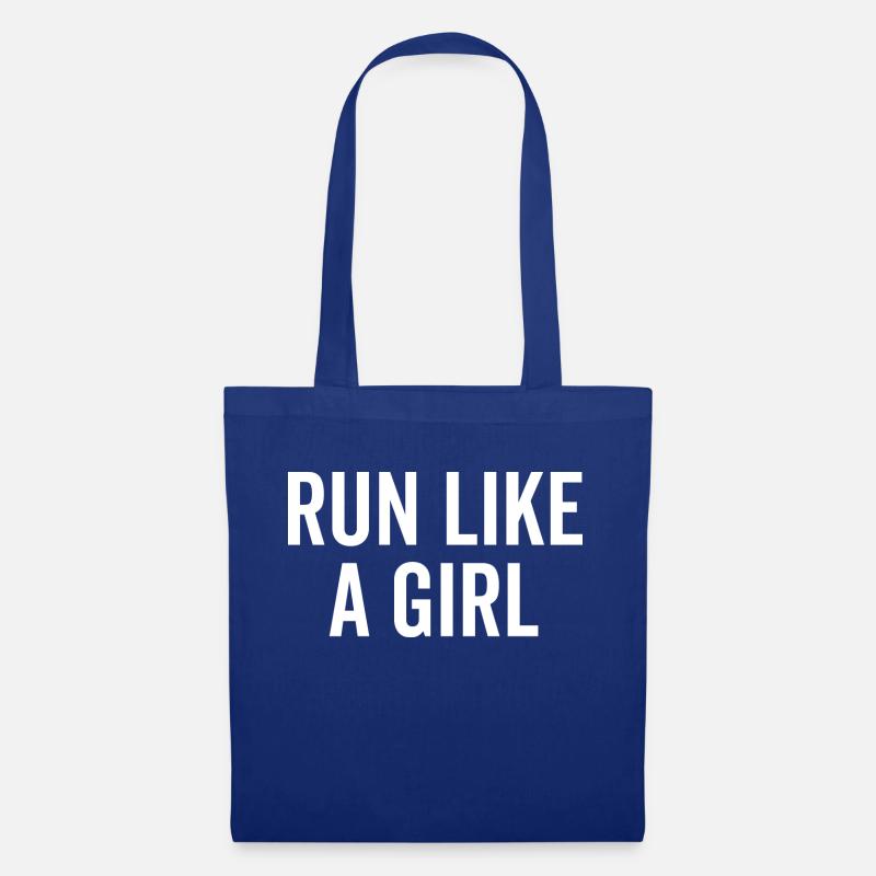 Run Like a Girl - Stoffbeutel - Royalblau