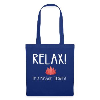 Massage Therapeut Welness Spa Massage Therapy - Stoffbeutel - Royalblau - Vorne