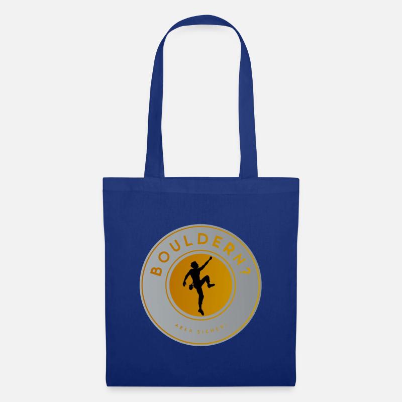 Bouldern: Kletter-Silhouette, Boulder-King - Stoffbeutel - Royalblau