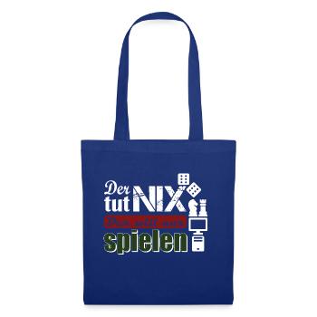 DerWillNurSpielenPur - Stoffbeutel - Royalblau - Vorne