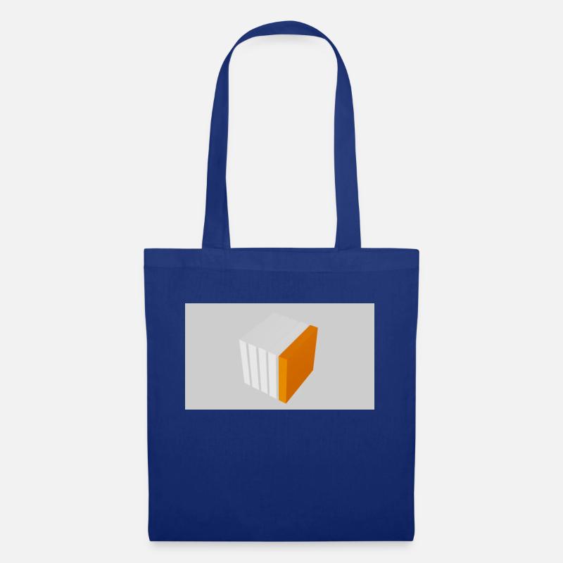 Spaltwürfel orange - Stoffbeutel - Royalblau