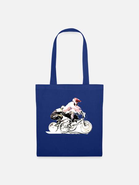BMX Rennen - Stoffbeutel - Royalblau