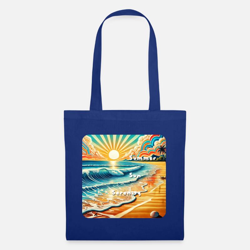 sunset beach - Tote Bag - royal blue