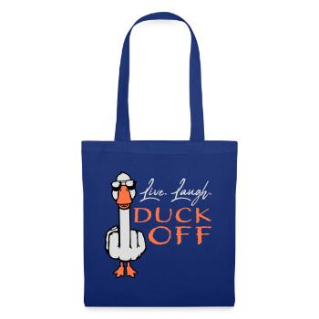 Goose Live Laugh Duck Off Sunglasses Middle Finger - Tote Bag - royal blue - Front