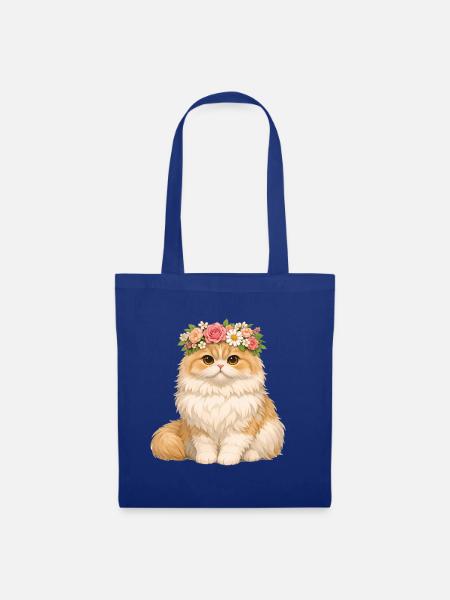 Perserkatze - Stoffbeutel - Royalblau