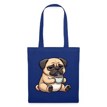 Mops Möpse Mopsbesitzer Mopsliebhaber Mopshalter - Stoffbeutel - Royalblau - Vorne