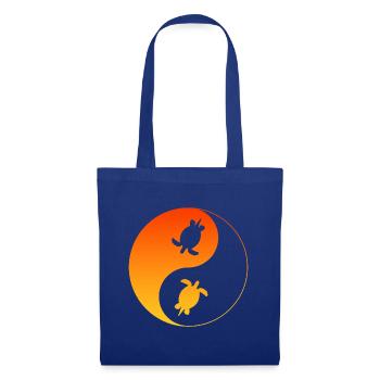 Schildkröten YinYang  - Stoffbeutel - Royalblau - Vorne