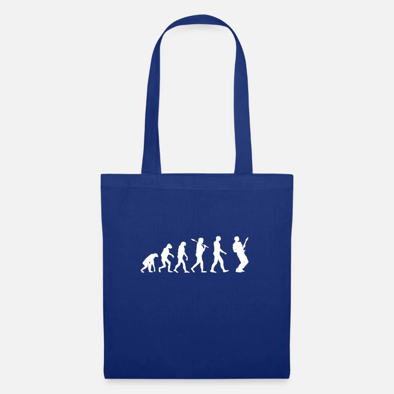 Gitarre Shirt · Evolution · Gitarrist · Geschenk - Stoffbeutel - Royalblau