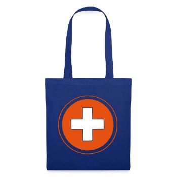 swisscross Schweizerkreuz weiss rot - Stoffbeutel - Royalblau - Vorne