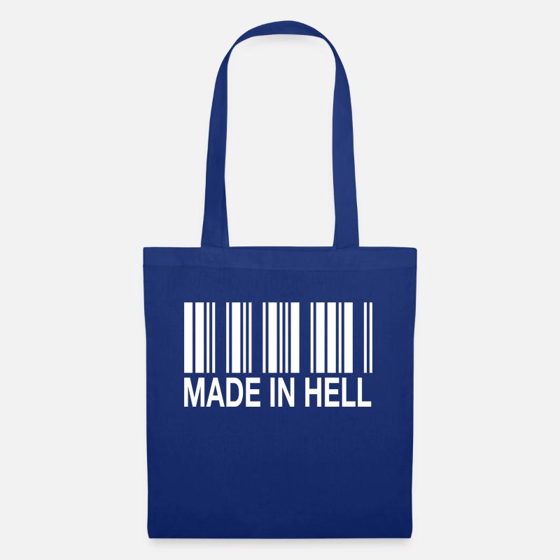 Made in Hell Strichcode Barcode hölle - Stoffbeutel - Royalblau