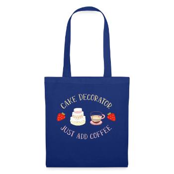 Kuchen backen Bäcker Konditor - Stoffbeutel - Royalblau - Vorne