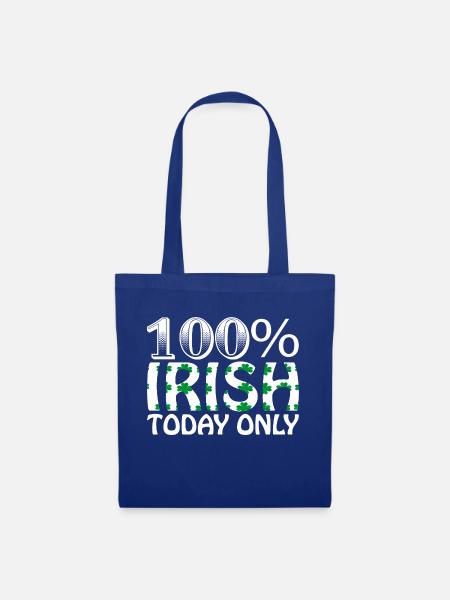 100% Irish today only - Stoffbeutel - Royalblau