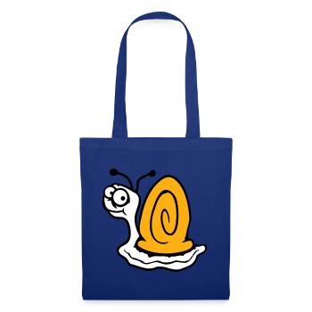 Escargot anxieux incertain regardant en arrière mignon - Sac en tissu - bleu royal - Devant