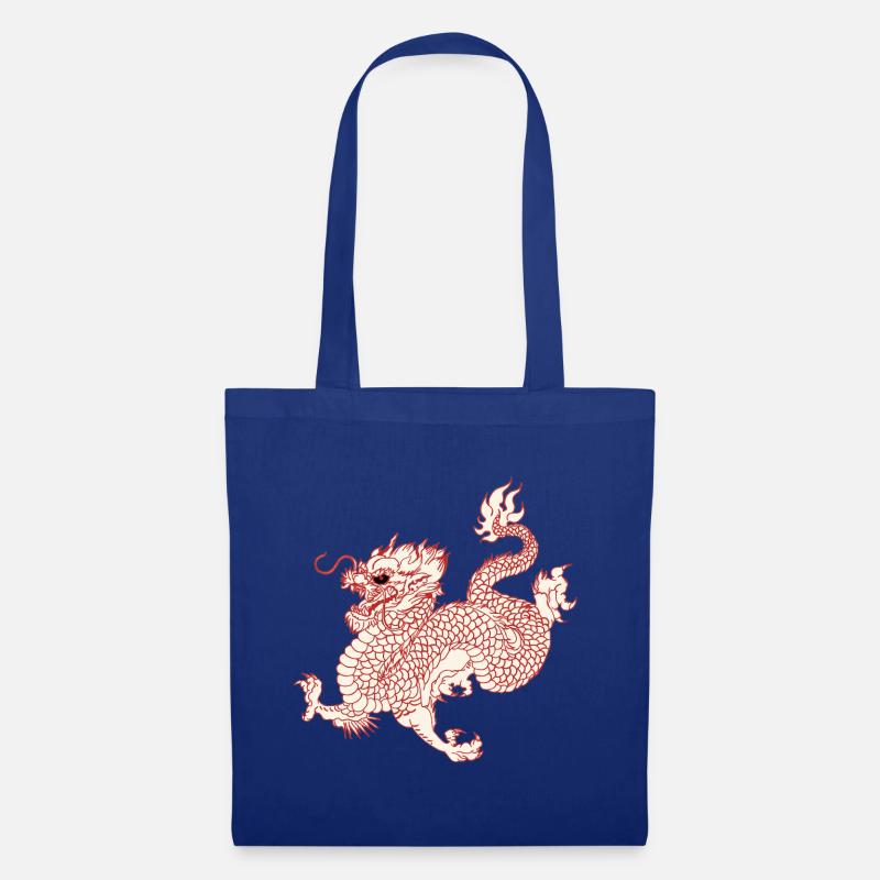 Drache - Stoffbeutel - Royalblau