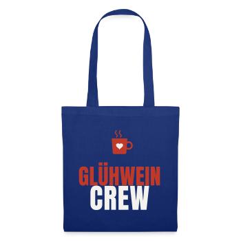 Glühwein Crew Weihnachtsmarkt Tasse Team Winter - Stoffbeutel - Royalblau - Vorne
