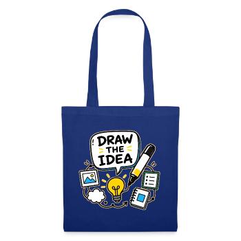 DRAW THE IDEA - Stoffbeutel - Royalblau - Vorne