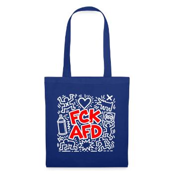 FCK AFD - Stoffbeutel - Royalblau - Vorne