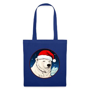 Eisbären Weihnachten - Stoffbeutel - Royalblau - Vorne