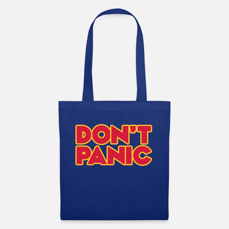 Don't Panic 2zeilig - Stoffbeutel - Royalblau