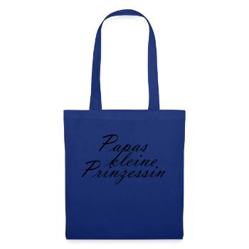 Papas kleine Prinzessin Baby Geburt Geschenk - Stoffbeutel - Royalblau - Vorne