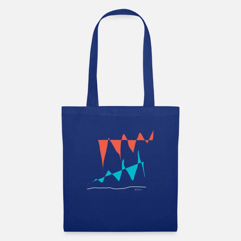 Abstract design Abstand der Klippen - Stoffbeutel - Royalblau