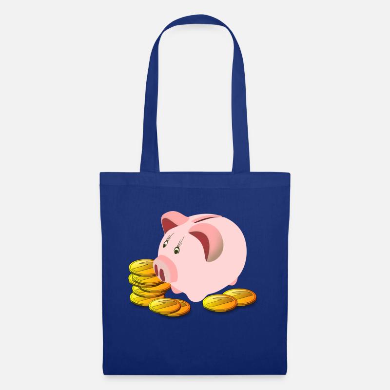 Sparschwein - Stoffbeutel - Royalblau