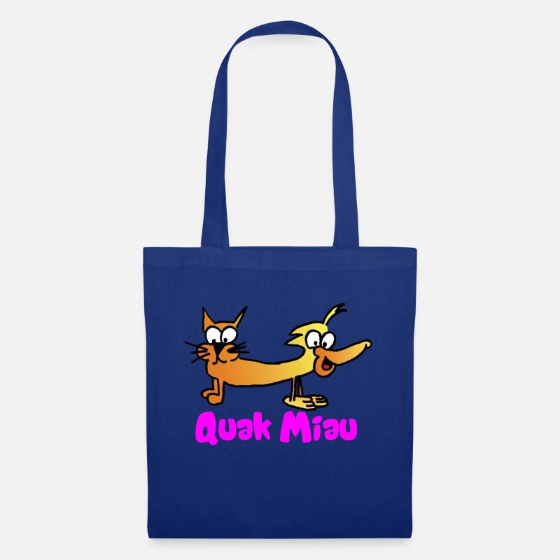 Quak Miau - Stoffbeutel - Royalblau