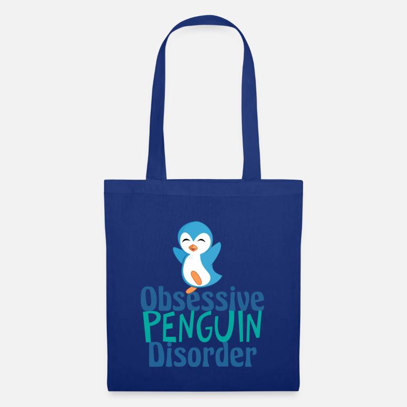 Cute Obsessive Penguin Disorder - Tote Bag - royal blue