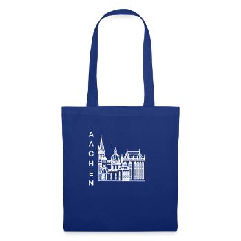 City of Aachen, cathedral, lineart - Tote Bag - royal blue - Front