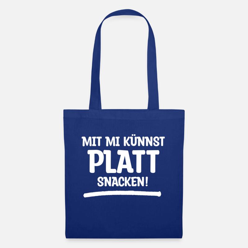 Mit Mi Künnst Platt snacken! - Stoffbeutel - Royalblau