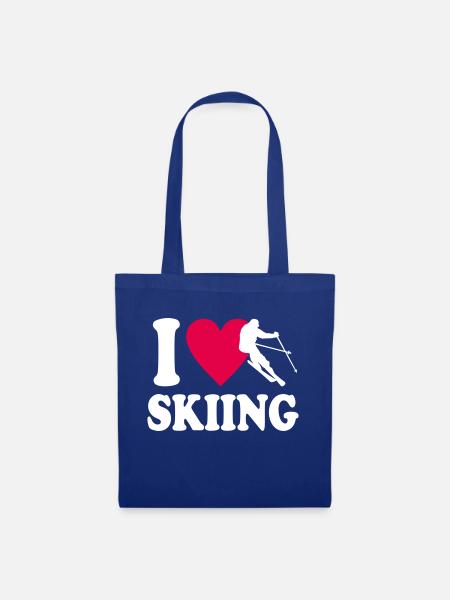 I love Skiing - Stoffbeutel - Royalblau